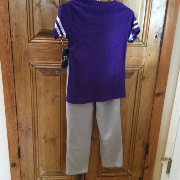 Youth TA Team Athletics Purple & Gold T-Shirt NWT, Under Armour Loose Fit Pants - Picture 9 of 9
